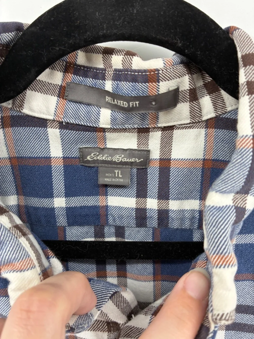 Eddie Bauer Men’s Plaid TALL Shirt - Picture 3 of 7